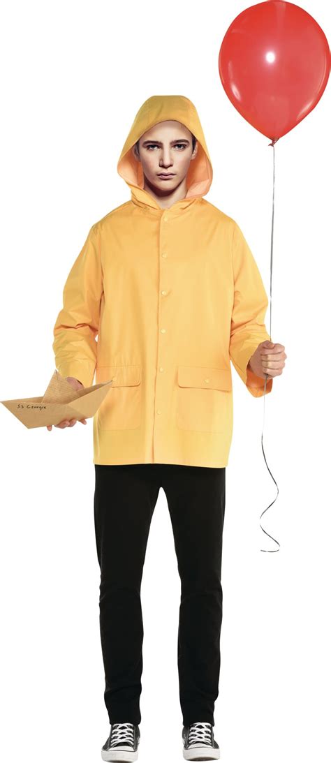 Men S It Georgie Yellow Raincoat Halloween Costume One Size Party City
