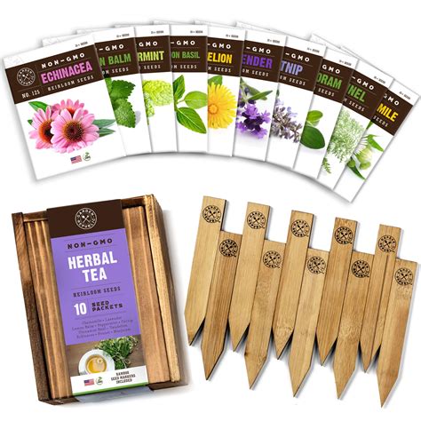 Herb Garden Seeds For Planting 10 Medicinal Herbs Seed Packets Non