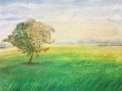 Grassland Pastel Painting By Ilucid On Deviantart