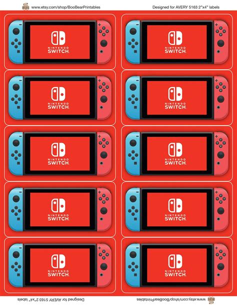 Nintendo Switch Stickers Nintendo Stickers Video Game Party Etsy