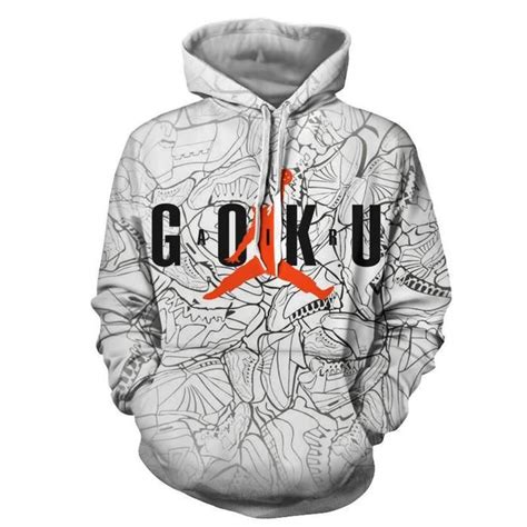 There's no doubt dragon ball z is a one of the most popular themed customs out there. Air Goku Jordan Nike Parody Basketball Cool Streetwear Hoodie #dbz #dragonball #goku | Hoodies ...
