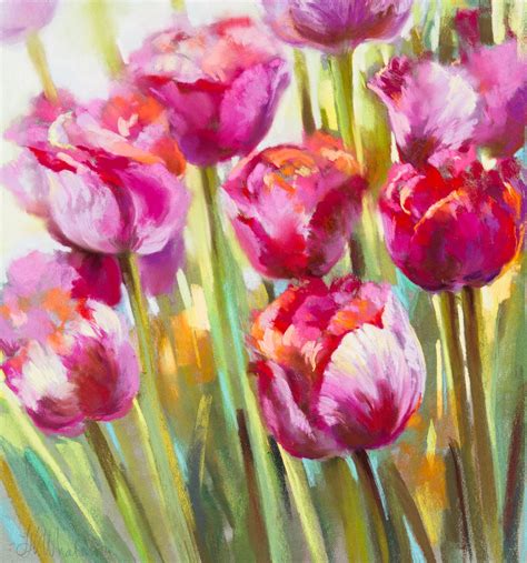 Tulips Flowers Painting Art