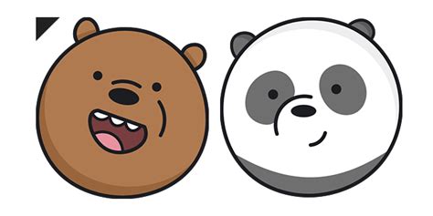 #panda #we bare bears #grizz #ice bear. We Bare Bears Grizz and Panda cursor - Custom Cursor ...