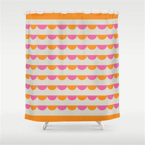 Tommy bahama printed shower curtains are a great way to update your bathroom. Funfair Pink and Orange Shower Curtain, retro geometric ...
