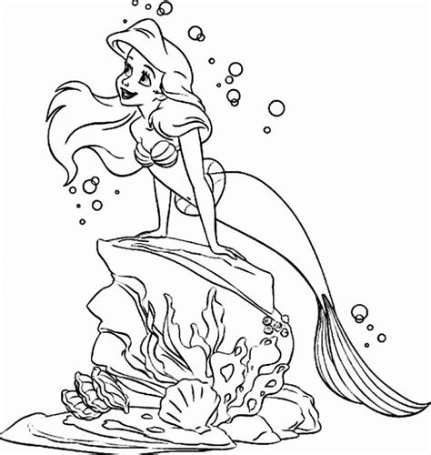 La Sirenita Dibujos Para Pintar - Dibujos Para Pintar