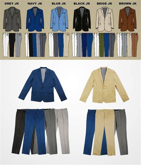 Men In Suit Colors Mix Match Mens Casual Dress Outfits Business