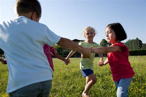 Playing Ring Around The Rosy Stock Image Image Of Naturalness Child