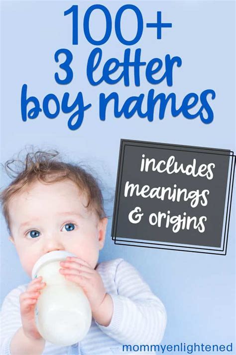 100 Three Letter Boy Names Includes Meanings And Origins