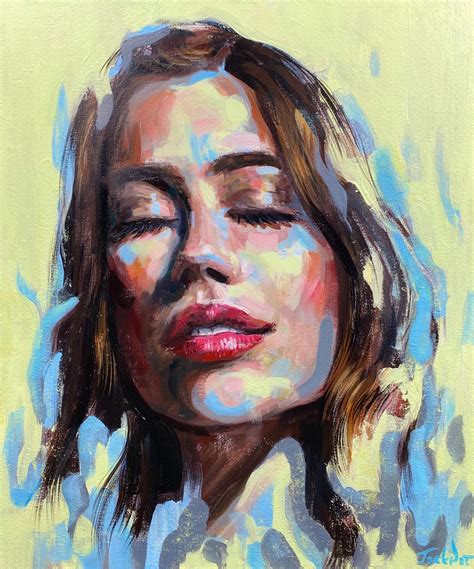 Abstract Woman Portrait Painting Oil Por Painting By Evgeny Potapkin