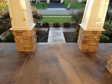 How do you stain a concrete porch? Stained concrete porch, Stained concrete, Concrete decor