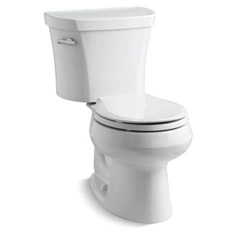 Kohler Wellworth White Round Standard Height 2 Piece Watersense Toilet