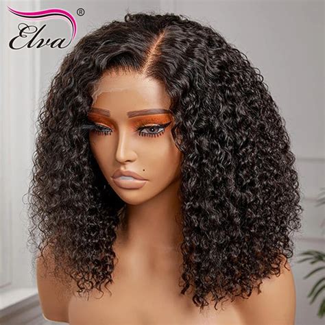 4c Curly Baby Hair Hairline Human Hair Full Lace Wigs Brazilian Remy