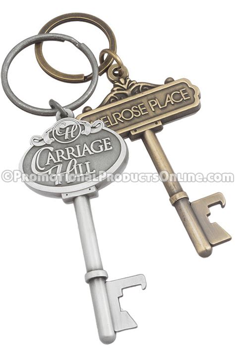 Key Shaped Custom Manufactured Bottle Opener Metal Keychains Ppo