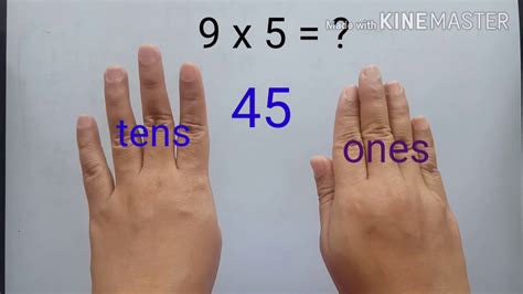 The Easy Way To Do Multiplication 9 Using Hands Fingers Youtube