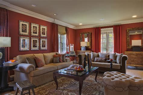 Curtain call seamless draperies give simpler look and it makes huge difference especially when there are many window panels and columns family room. why put burgundy curtains on burgundy wall/