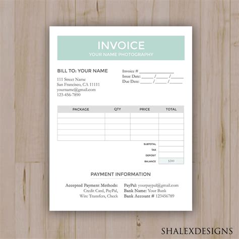 Photography Business Forms Templates