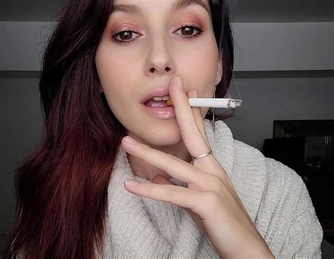 exclusive sexy smoking sounds and voice white turtleneck real smoking official