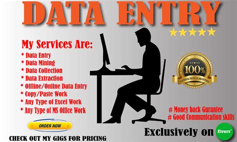 I will do any type of data entry in 2 hours for $15 - SEOClerks