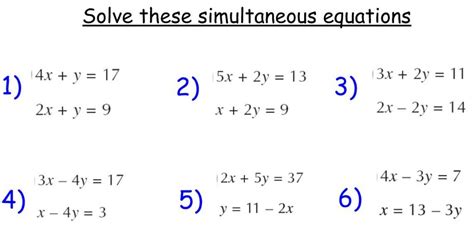 Solving Simultaneous Equations Using Substitution Method Video Edmaths