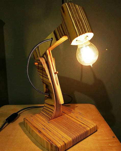 Handmade Wooden Light Lamp Woodworking Wood Lighting