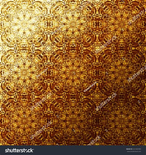Gold Oriental Pattern Indian Traditional Elements Stock Illustration