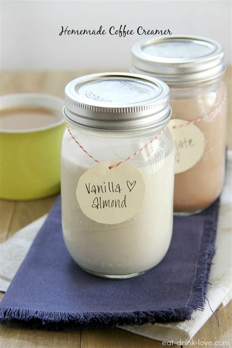 Homemade Coffee Creamer Vanilla Almond And Chocolate Eat Drink Love