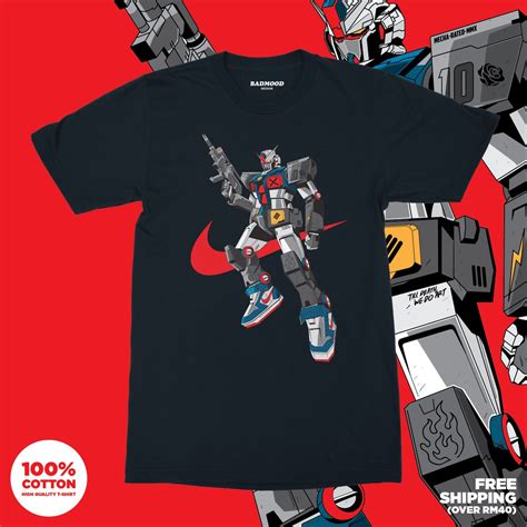 Trending 2021 T Shirt Gundam X Nike Murah Viral Ready Stock Inspired