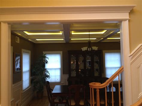 After so many people have opened. Coffered ceiling with custom recessed lighting www ...