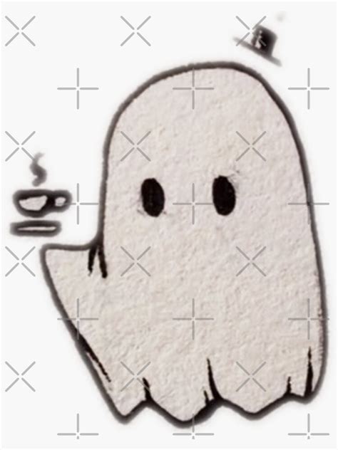 Tea Ghost Doodle Sticker For Sale By Rlamaro Redbubble