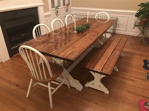 Farmhouse Table With Bench Ryobi Nation Projects