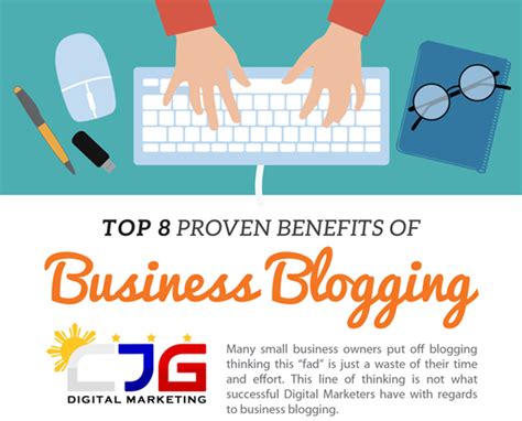 Top 8 Proven Benefits Of Business Blogging Infographic