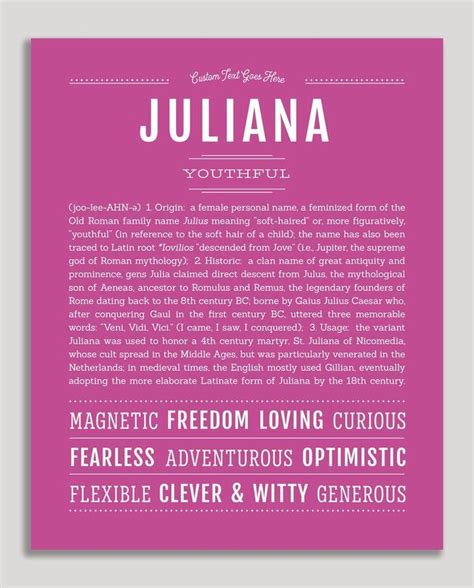 Juliana Classic Name Print With Images Classic Names