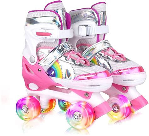 Digi24 Roller Skates Pink Adjustable 4 Sizes Boys Girls Toddlers