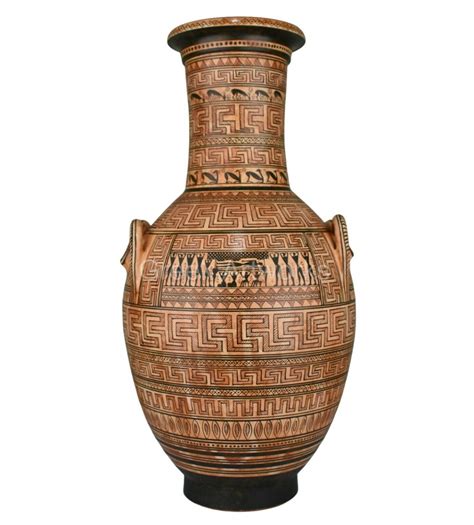 Dipylon Amphora Geometric Vase Ancient Greek Pottery Ceramic Museum