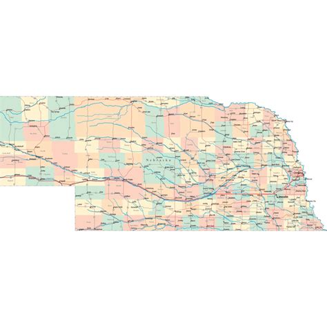 Nebraska Highway Map With Mile Markers
