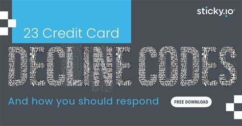 Ecommerce Credit Card Decline Codes