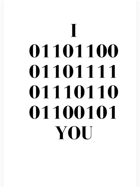 Love In Binary Code Sticker For Sale By Nagima Redbubble