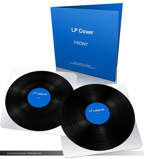 Download Vinyl LP Record Gatefold Mockup | Cover Actions Premium | Mockup PSD Template