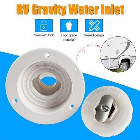 Gravity Water Inlet Lockable Cap With Lock Fresh Water Fill Hatch Inlet Filter Lockable For