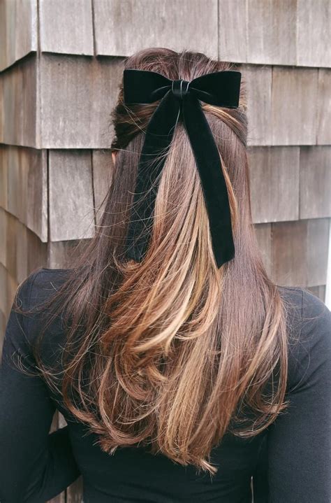 Black Velvet Hair Bow Barrette Delicate Hair Bow T For Her