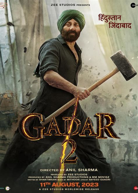 Gadar 2 The Katha Continues Movie 2023 Release Date Review Cast
