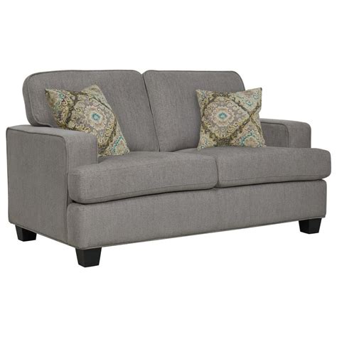 Carter 101420038 Contemporary Loveseat With Pillows Sadlers Home