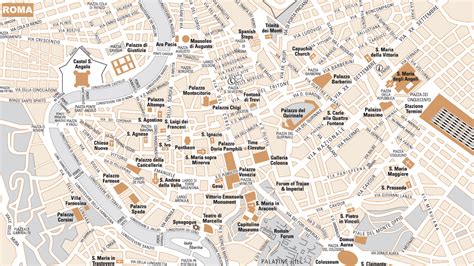 Callejero Turistico De Roma Plano De Roma Mapa Del Centro De Roma