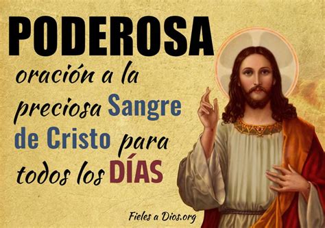 poderosa oración a la preciosa sangre de cristo para todos los días fieles a dios