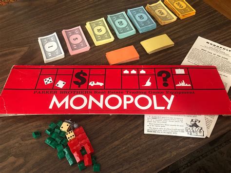 1961 Vintage Monopoly Real Estate Trading Game Equipment Board Etsy