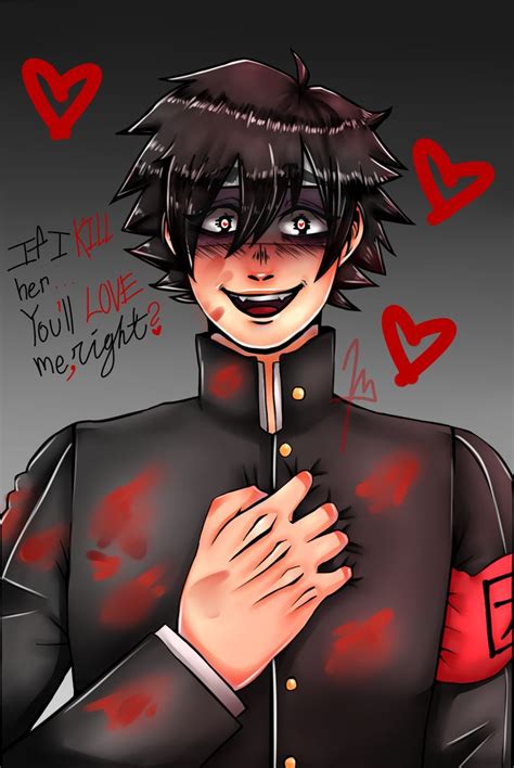 An Anime Character With Black Hair And Red Paint On His Face Holding