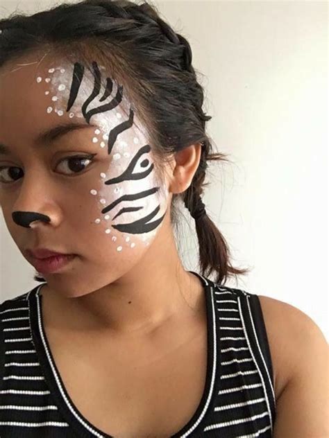 Great Make Up Ideas Face Painting Easy Zebra Face Paint Zebra Face