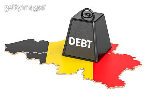 belgian national debt or budget deficit financial crisis concept 3d rendering 이미지 848362462