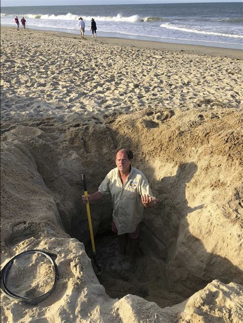 digging deep holes on the beach can be deadly npr