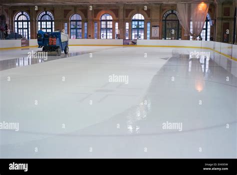 Ice Resurfacing Machine At Indoor Ice Rink At Alexandra Palace